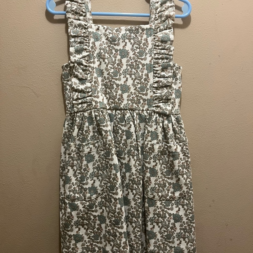 Kate Quinn Size 3t Jadeite Ditsy Floral Pinafore Dress